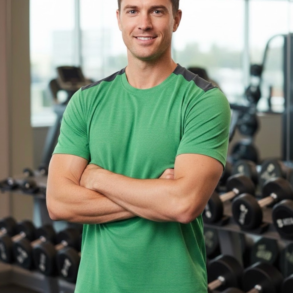 lululemon athletica Green and Gray Men's Tee